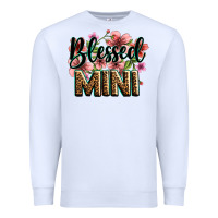 White flowers blessed mini Premium Sweatshirt - Zillion Design Studio
