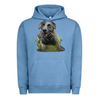 Pigment Pebble Blue Texas Blue Lacy Dog Urban Hoodie - LillyAllenDesigns