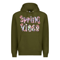 Army Green spring vibes Premium Hoodie - Artiststas
