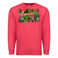 Cardinal christmas tractor coffee cups Premium Sweatshirt - texasbilliewilder