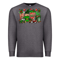 Christmas Tractor Coffee Cups Premium Sweatshirt | Teevron