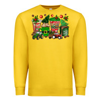 Lemon christmas tractor coffee cups Premium Sweatshirt - texasbilliewilder
