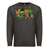 Smoke christmas tractor coffee cups Premium Sweatshirt - texasbilliewilder