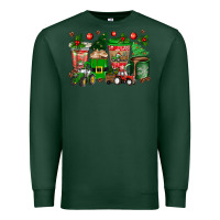 Sports Green christmas tractor coffee cups Premium Sweatshirt - texasbilliewilder