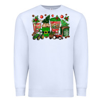 White christmas tractor coffee cups Premium Sweatshirt - texasbilliewilder