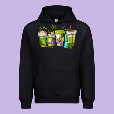 Coffee Cups Urban Hoodie Designed By Nancycooperartshop