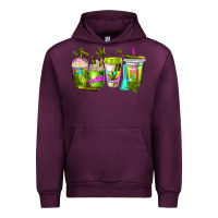 Mauve Wine coffee cups Urban Hoodie - NancyCooperArtShop