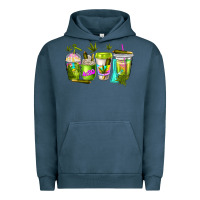 Pigment Midnight Navy coffee cups Urban Hoodie - NancyCooperArtShop