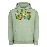Pigment Oil Green coffee cups Urban Hoodie - NancyCooperArtShop