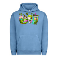 Pigment Pebble Blue coffee cups Urban Hoodie - NancyCooperArtShop