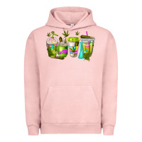 Pigment Salmon coffee cups Urban Hoodie - NancyCooperArtShop