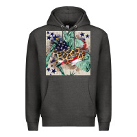 Charcoal Heather statue of liberty leopard Premium Hoodie - BundleAndBundleShop