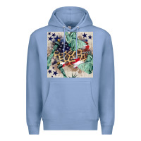 Colony Blue statue of liberty leopard Premium Hoodie - BundleAndBundleShop