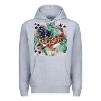 Heather Grey statue of liberty leopard Premium Hoodie - BundleAndBundleShop