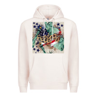 Pale Pink statue of liberty leopard Premium Hoodie - BundleAndBundleShop