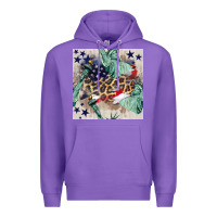 Purple statue of liberty leopard Premium Hoodie - BundleAndBundleShop