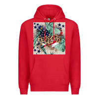 Red statue of liberty leopard Premium Hoodie - BundleAndBundleShop