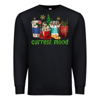Black coffee cups current mood Premium Sweatshirt - texasbilliewilder