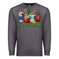 Charcoal Heather coffee cups current mood Premium Sweatshirt - texasbilliewilder