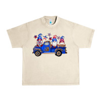 American Flag Gnomes Truck Urban Heavy Tee | Teevron