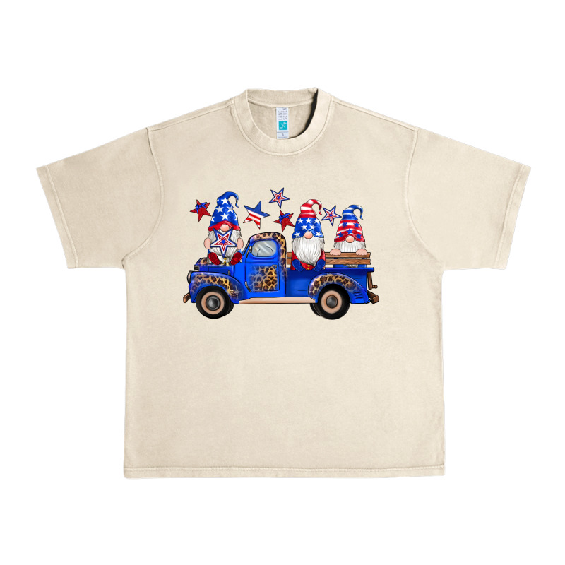 American Flag Gnomes Truck Urban Heavy Tee by Artiststas | Teevron