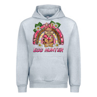 Heather Grey easter pink camouflage egg hunter  bunny rainbow Urban Hoodie - BarkalooDesign