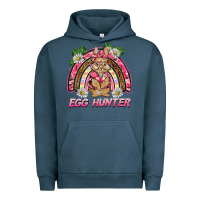 Pigment Midnight Navy easter pink camouflage egg hunter  bunny rainbow Urban Hoodie - BarkalooDesign