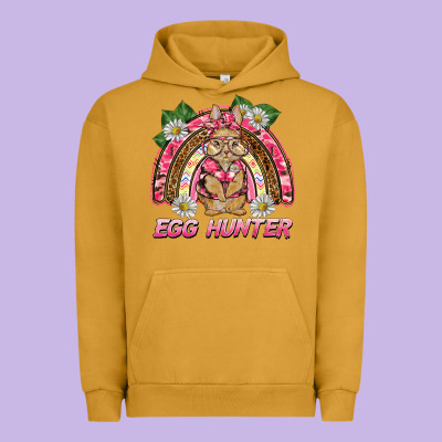 Easter Pink Camouflage Egg Hunter  Bunny Rainbow Urban Hoodie Designed By Barkaloodesign