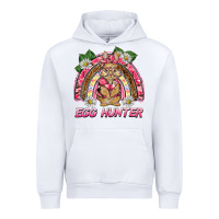 White easter pink camouflage egg hunter  bunny rainbow Urban Hoodie - BarkalooDesign