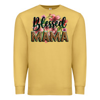 Antique Gold flowers blessed mama Premium Sweatshirt - Zillion Design Studio