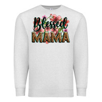 Oatmeal Heather flowers blessed mama Premium Sweatshirt - Zillion Design Studio