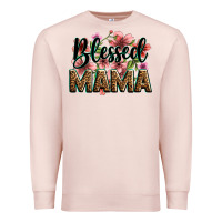 Pale Pink flowers blessed mama Premium Sweatshirt - Zillion Design Studio