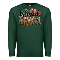 Sports Green flowers blessed mama Premium Sweatshirt - Zillion Design Studio