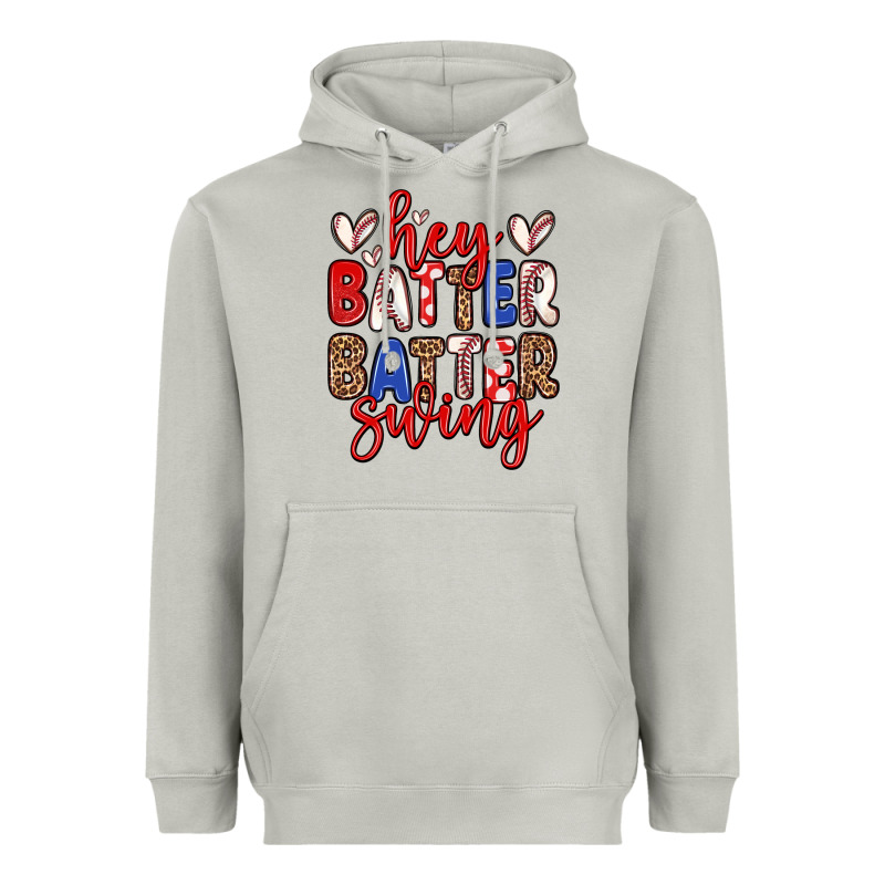Hey Batter Batter Swing Heavyweight Hoodie by Zillion Design Studio | Teevron