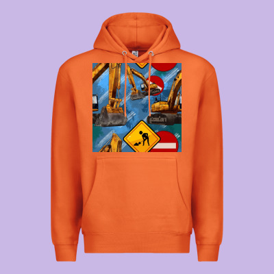 Excavator Seamless Pattern Premium Hoodie Designed By Bundleandbundleshop