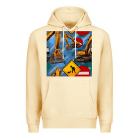 Pina Colada excavator seamless pattern Premium Hoodie - BundleAndBundleShop