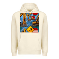 Sandshell excavator seamless pattern Premium Hoodie - BundleAndBundleShop