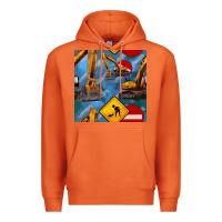Carrot excavator seamless pattern Premium Hoodie - BundleAndBundleShop