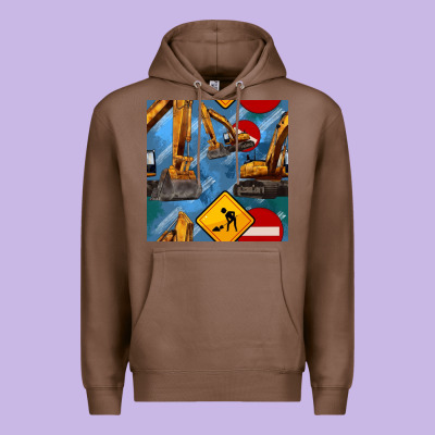Excavator Seamless Pattern Premium Hoodie Designed By Bundleandbundleshop