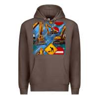 Coffee excavator seamless pattern Premium Hoodie - BundleAndBundleShop
