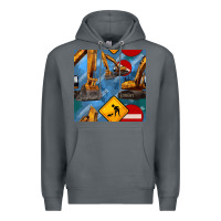 Rock excavator seamless pattern Premium Hoodie - BundleAndBundleShop