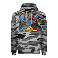 Slate Camo excavator seamless pattern Premium Hoodie - BundleAndBundleShop
