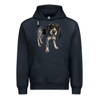 Navy bluetick coonhound Urban Hoodie - LillyAllenDesigns