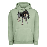 Pigment Oil Green bluetick coonhound Urban Hoodie - LillyAllenDesigns
