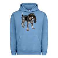 Pigment Pebble Blue bluetick coonhound Urban Hoodie - LillyAllenDesigns