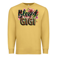Antique Gold flowers blessed gigi Premium Sweatshirt - Zillion Design Studio
