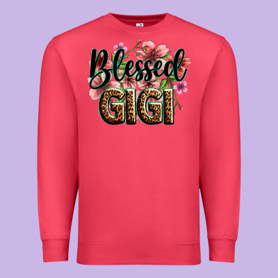 Flowers Blessed Gigi Premium Sweatshirt Designed By Zillion Design Studio