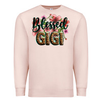 Pale Pink flowers blessed gigi Premium Sweatshirt - Zillion Design Studio