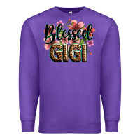Purple flowers blessed gigi Premium Sweatshirt - Zillion Design Studio