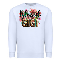 White flowers blessed gigi Premium Sweatshirt - Zillion Design Studio